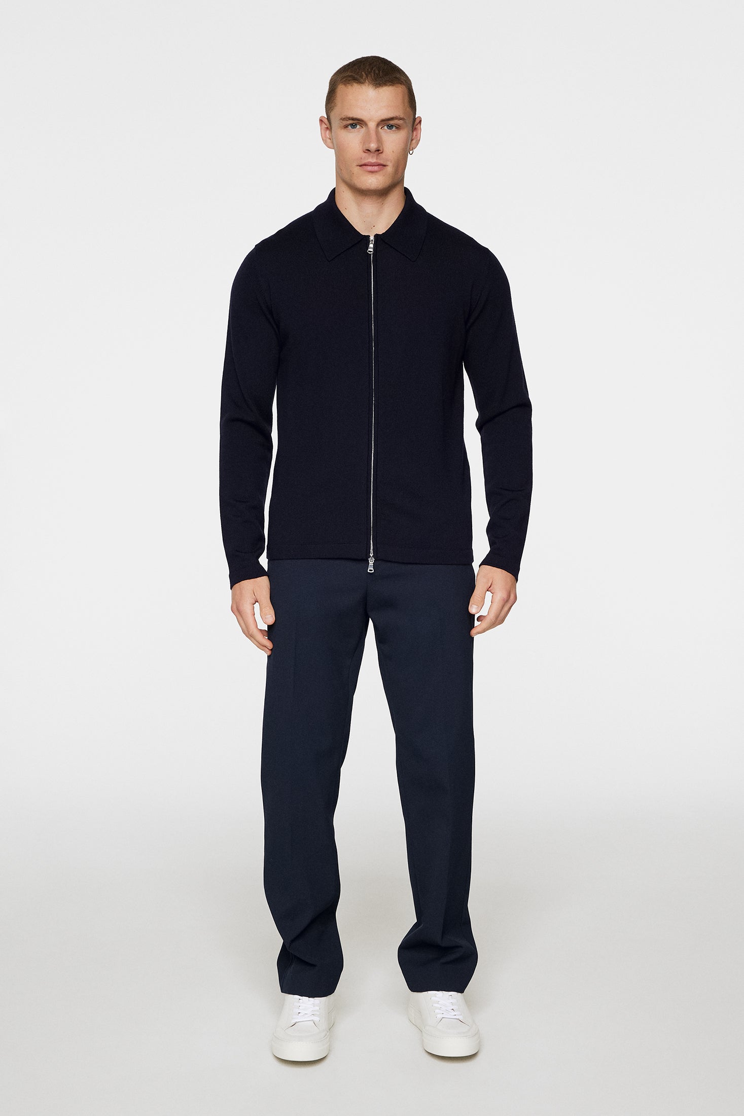 Kaleb Merino Wool Zip Cardigan