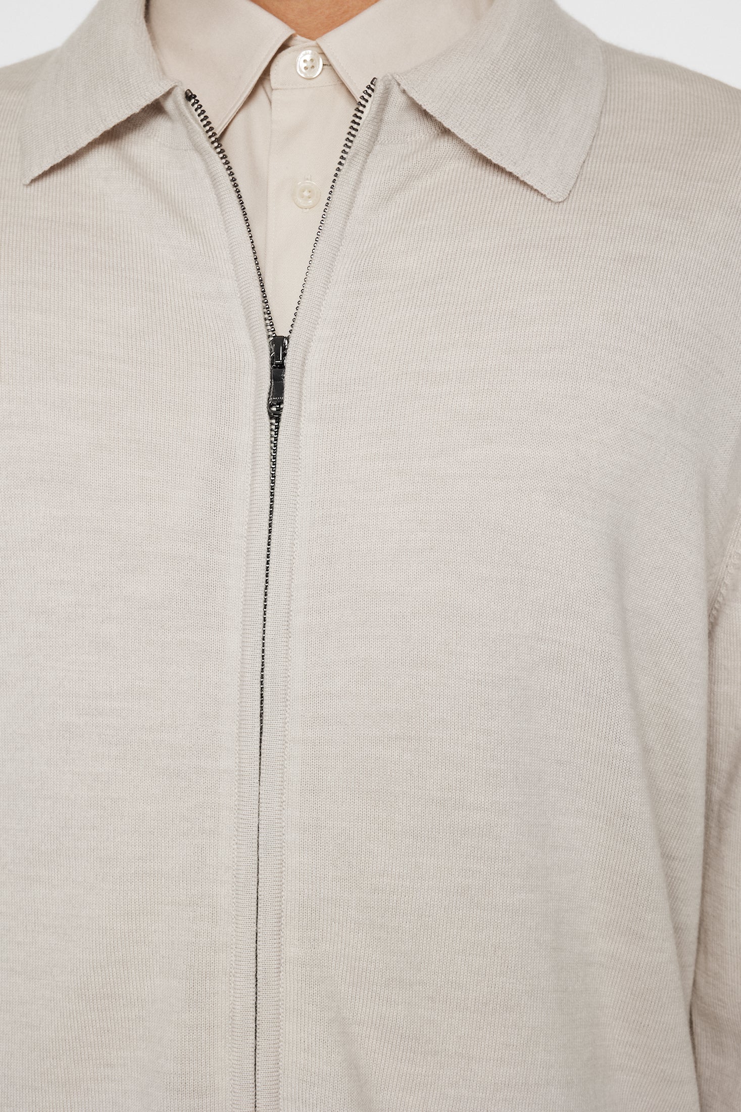 Kaleb Merino Wool Zip Cardigan