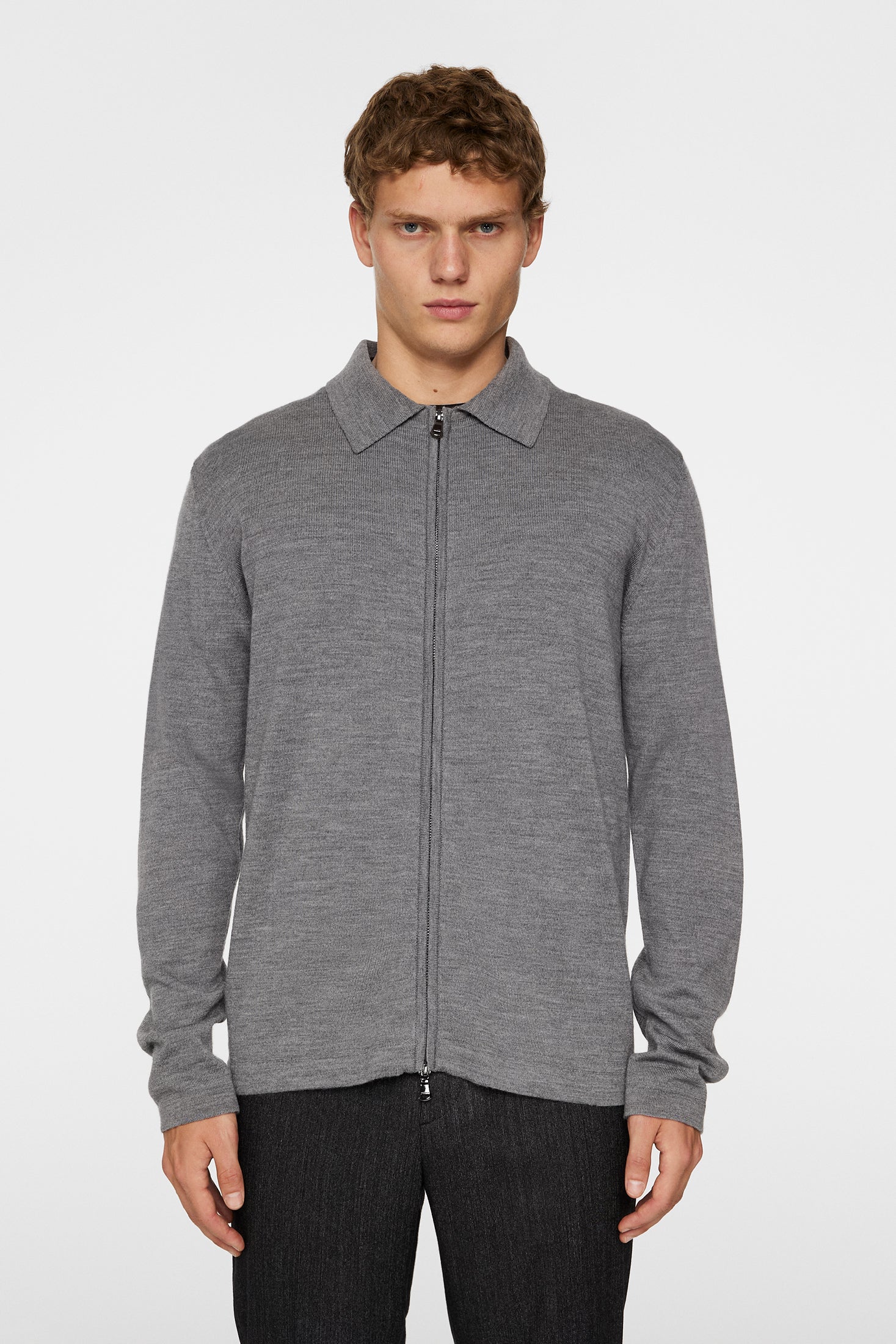 Kaleb Merino Wool Zip Cardigan