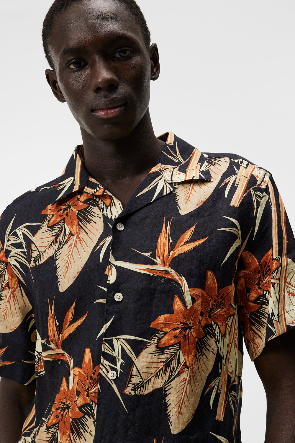 Elio Tropical Print Shirt